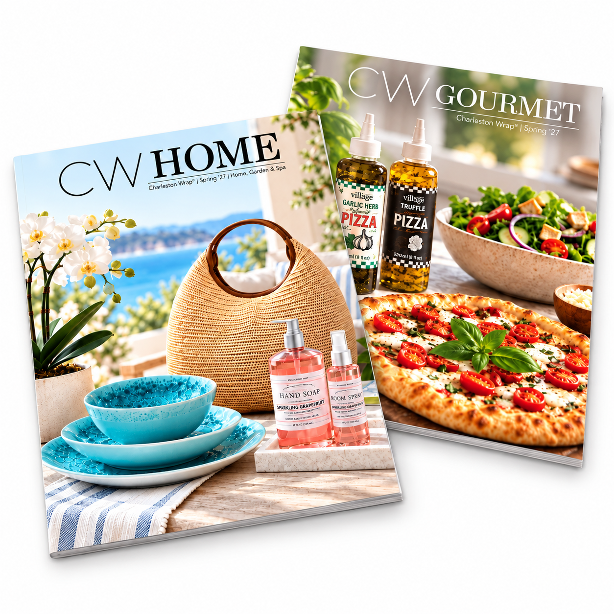 Charleston Wrap Spring 2027 CW Home and CW Gourmet fundraising catalogs